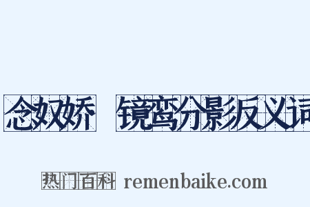念奴娇·镜鸾分影反义词是什么意思的图片